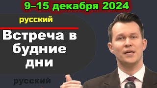 Встреча в будние дни  9–15 декабря 2024