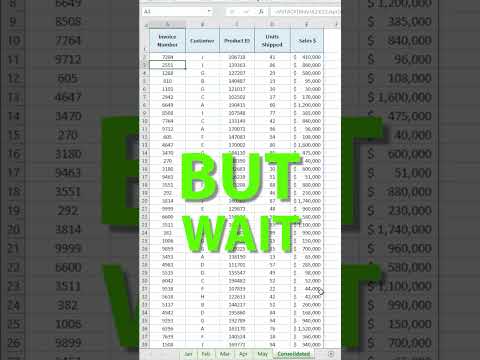 How to Combine Multiple Sheets of Data in Excel #shorts