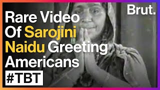 Sarojini Naidu Greeting Americans In 1928