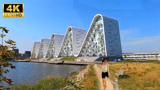 [4K] Vejle in 2 minutes - Bølgen (wave) - Walk Denmark - Fjordenhus in Vejle - Vejle Midtpunktet