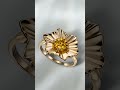 yellow sapphire engagement ring inspired by the african yellow trumpet flower ring handmadejewerly