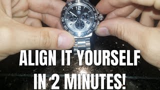HOW TO ALIGN / RECALIBRATE TAG HEUER WATCH HANDS USING BUTTONS, DO IT YOURSELF! (QUARTZ CHRONOGRAPH)