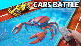 LEGO Technic Cars in Epic Underwater Battle: Guess the Winner!