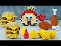 Lego Fast Foods Mukbang: Eating The Last Meal in Prison | Stop Motion ASMR