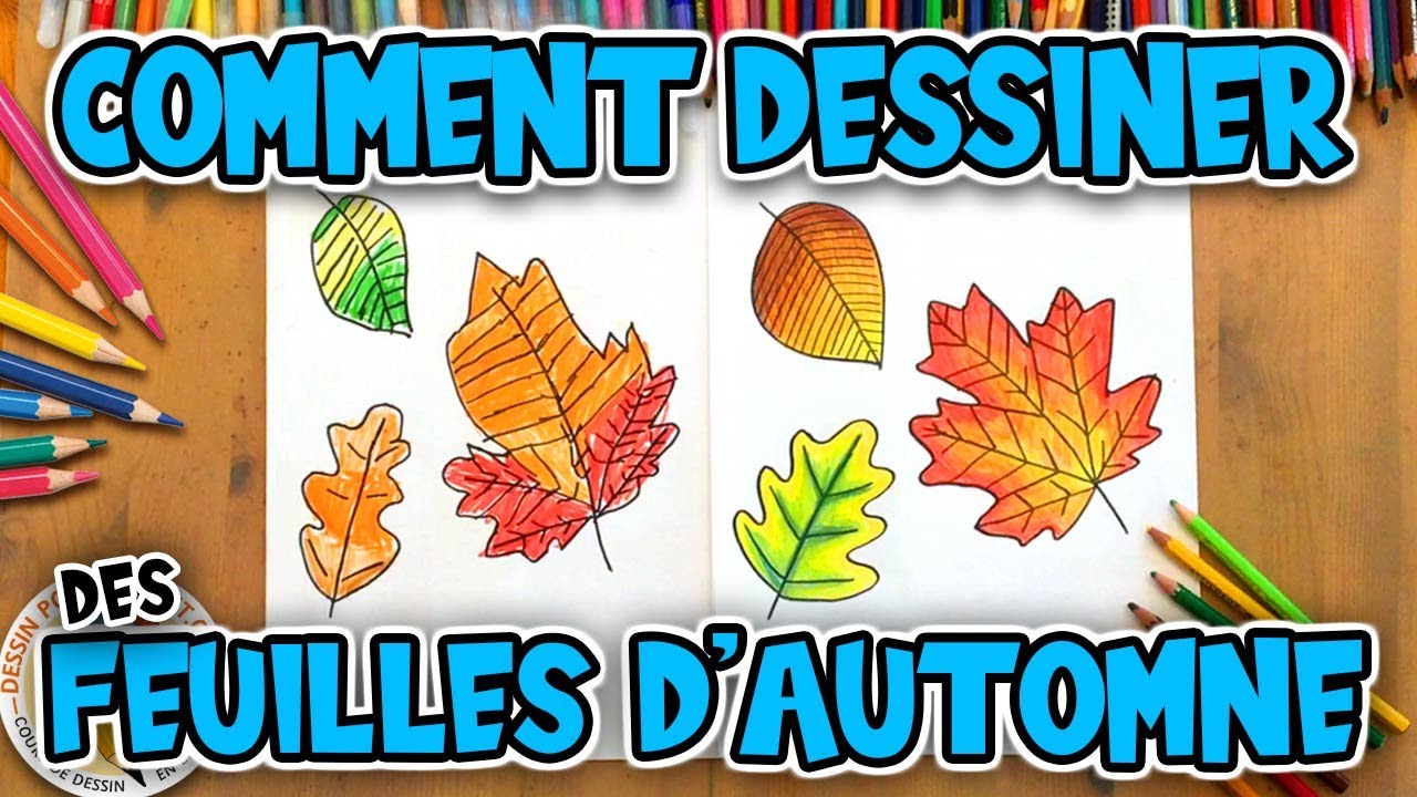 Comment Dessiner Des FEUILLES D'AUTOMNE Facilement | Dessin Pour Enfant ...