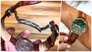 Butterfly Deployment Leather Strap/ How To Install a Deployment Clasp to a Leather Strap