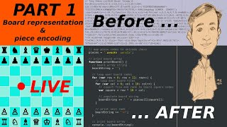 Deobfuscating world's smallest chess program in JS - part 1 - board representation & piece encoding