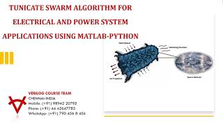 TUNICATE SWARM ALGORITHM FOR ELECTRICAL AND POWER SYSTEM APPLICATIONS USING MATLAB-PYTHON
