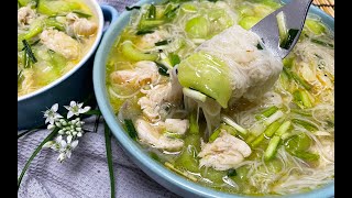 Misua with Patola (Luffa) and Shredded Chicken - A Belly-Warming Soup Recipe