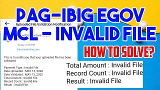 Pag-ibig Egov Invalid File Error / Rejected Pag ibig MCL? | Egov Bancnet Online