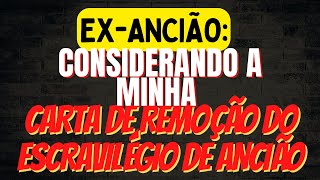 Bomba! Ex-ancião JW: Considerando a Minha Carta de Remoção do Escravilégio de Ancião!