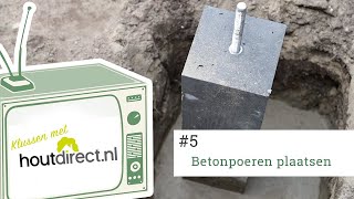 Hoe u zelf poeren plaatst voor een sterk fundament voor uw overkapping. Klussen met Houtdirect #5