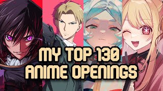 My Top 130 Anime Openings