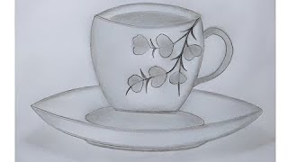 how to draw a cup plate!! cup plate kaise banae !! cup plate drawing easy#viral cup plate#art#video