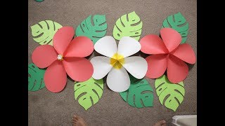 Giant Hawaiian Paper Flower ...Moana Birthday Party Wall