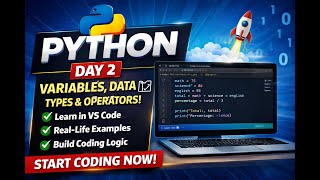 Python Day 2 🔥 Variables, Data Types & Operators Explained | Real Life + Interview Prep
