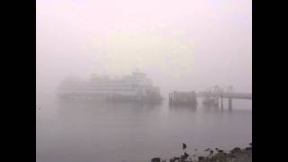 Elwha ferry in fog at Sidney