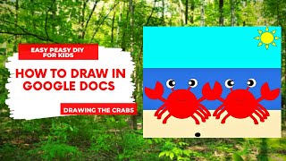 How To Draw Animals on Google Docs | Drawing the crabs with shapes