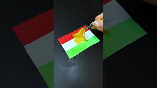 Drawing the flag of Kurdistan 🌏 What’s next? #art #creative #painting