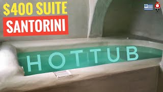 $400 Hot Tub Suite in Santorini 🇬🇷Greece Sightseeing Hotel Room Tour