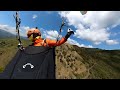 near miss with a power line on a paraglider colombia