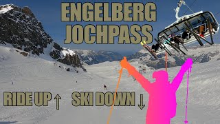 Engelberg Jochpass, 🚠 Ride Up \u0026 Ski Down ⛷, Ski Resort Engelberg Titlis, Switzerland