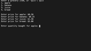 Grocery List Demo