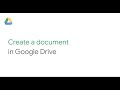 Create a document in Google Drive