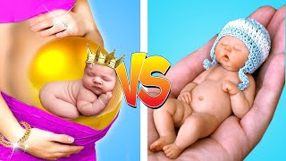 Unbelievable Poor Vs Rich Pregnant Situations || Funny Moments, Life Hacks by Zoom Go!