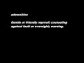 admonition meaning