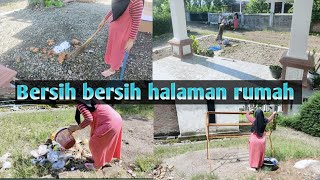 Bersih Bersih Halaman Rumah | Lanjut Jemur Baju | kegiatan IRT di rumah