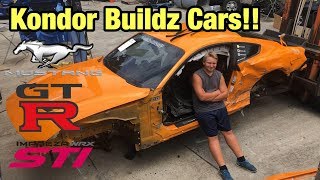 Checking Out Kondor Buildz Totaled Wrecked 2017 Nissan GTR, 2018 Mustang GT, 201