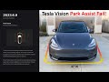 New Tesla Vision Park Assist Update on 2023 Tesla Model Y Fail! #tesla