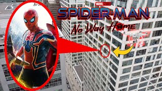 DRONE CATCHES SPIDER MAN CLIMBING BUILDING in THE CITY | SPIDER MAN NO WAY HOME CAUGHT ON DRONE!
