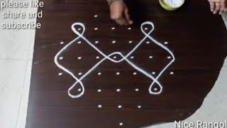 7dots melikala muggulu||easy rangoli|daily chukkala muggulu|sikku,kambhi, neli kolams|#Nice Rangoli