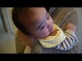 stranger anxiety with grandma 3rd【5 months old japanese baby】