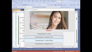 c++/cli windows forms (button TextImageRelation) visual studio code