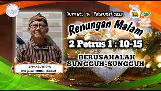 Saya dan PKLU GPIB Membaca Alkitab Bersama, Jumat malam, 14 Februari 2025