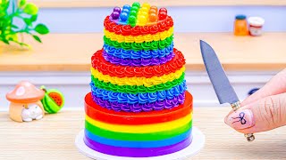 Rainbow Cakes Ideas🌈Top 10 Miniature Buttercream Rainbow Cake Decorating Recipes🍫