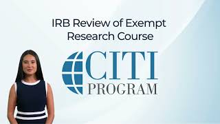 CITI Program Course Preview - IRB Review of Exempt Research