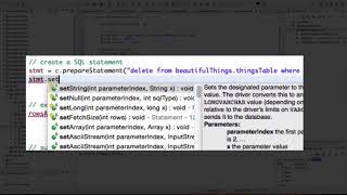 JavaEE Web App 10 - Database 8 - create a delete method in a database java class