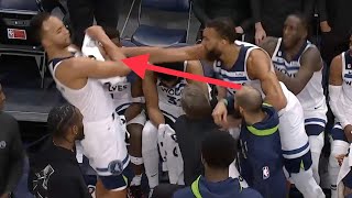 Rudy Gobert Swings At Kyle Anderson In Heated Exchange