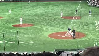 2022/03/25 東京ドーム開幕戦 (巨人－中日) 1回表の様子