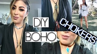 DIY CHOKER NECKLACES: Boho, Trendy Chokers that are EASY \u0026 CUTE!