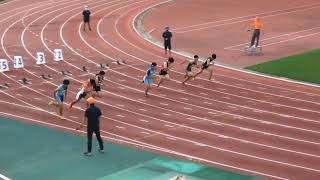 2020年 北信高等学校新人体育大会陸上競技大会 100m 予選 4組