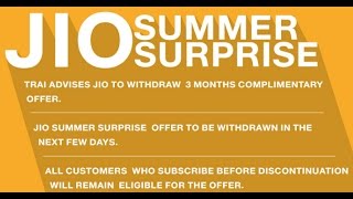 Jio Summer Suprise offer Cancelled proof  + You can still get it!