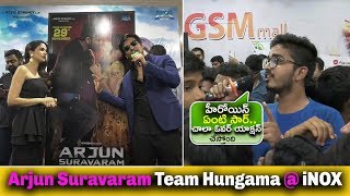 Arjun Suravaram Team At Inox | Heri Nikhil & Lavanya Tripati | GraetAndhra.com