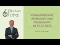 Vormundschaft, Betreuung und Pflegschaft ab 01.01.2023