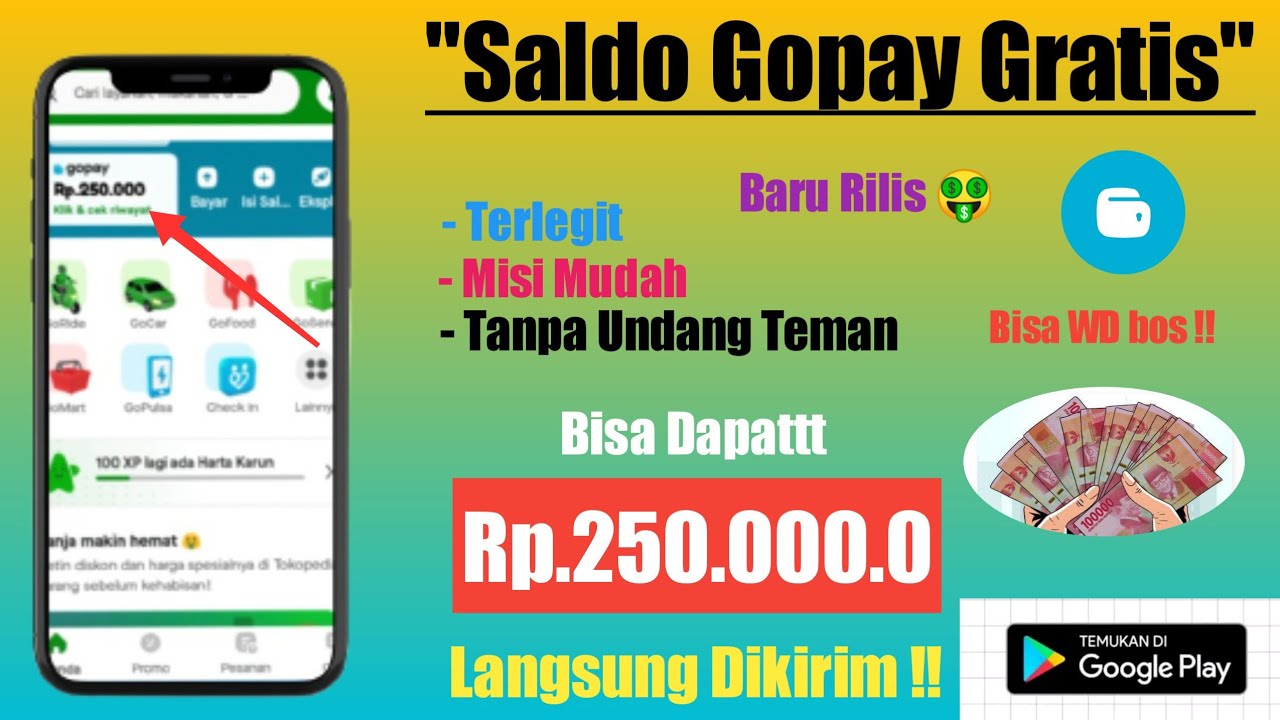 CARA MENDAPATKAN SALDO GOPAY GRATIS TERBARU 🤑 ☑️ - YouTube