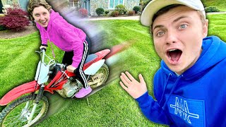 Teaching My Sister Grace Sharer To Ride a Dirt Bike
